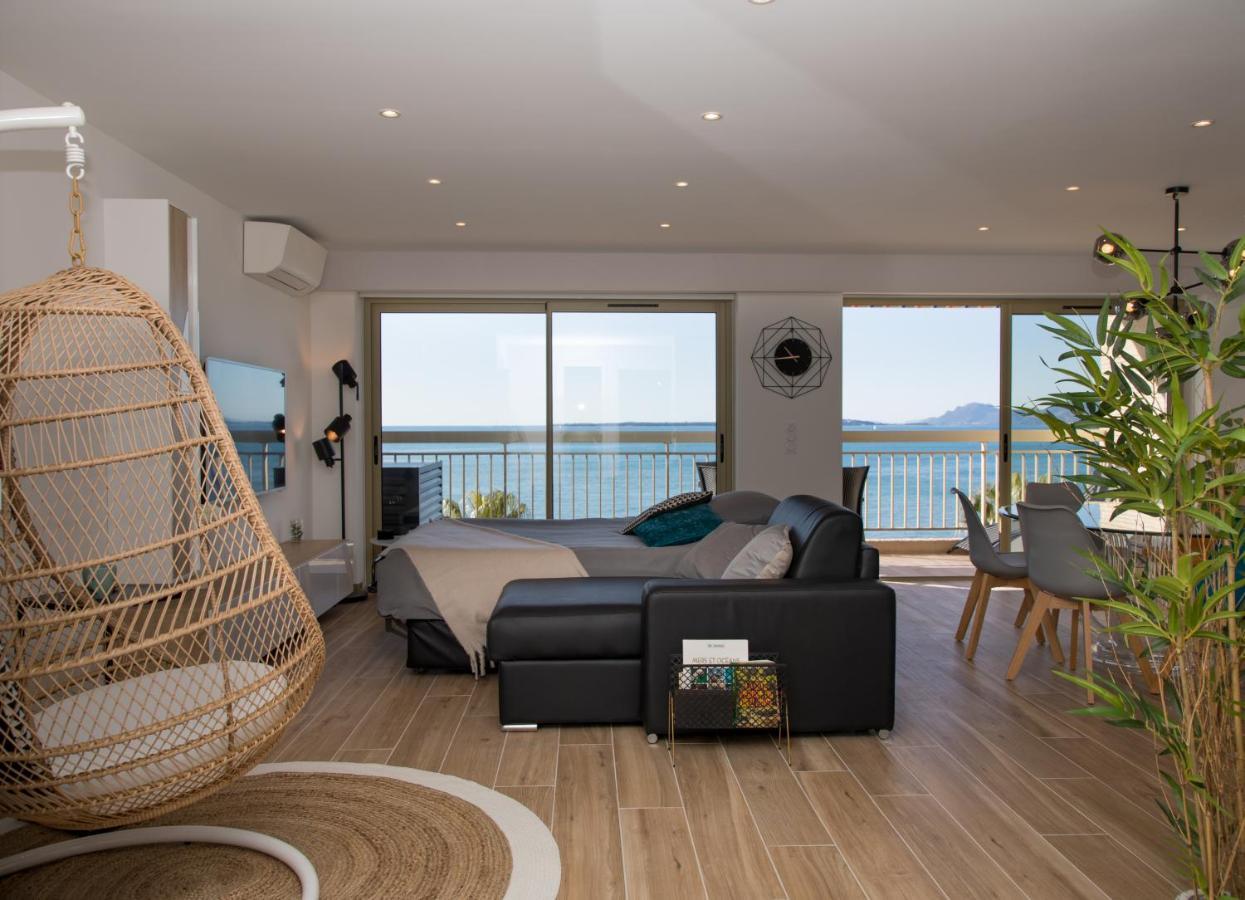 Vue Mer Panoramique, Clim, Balcon Et Plages Antibes Exterior foto