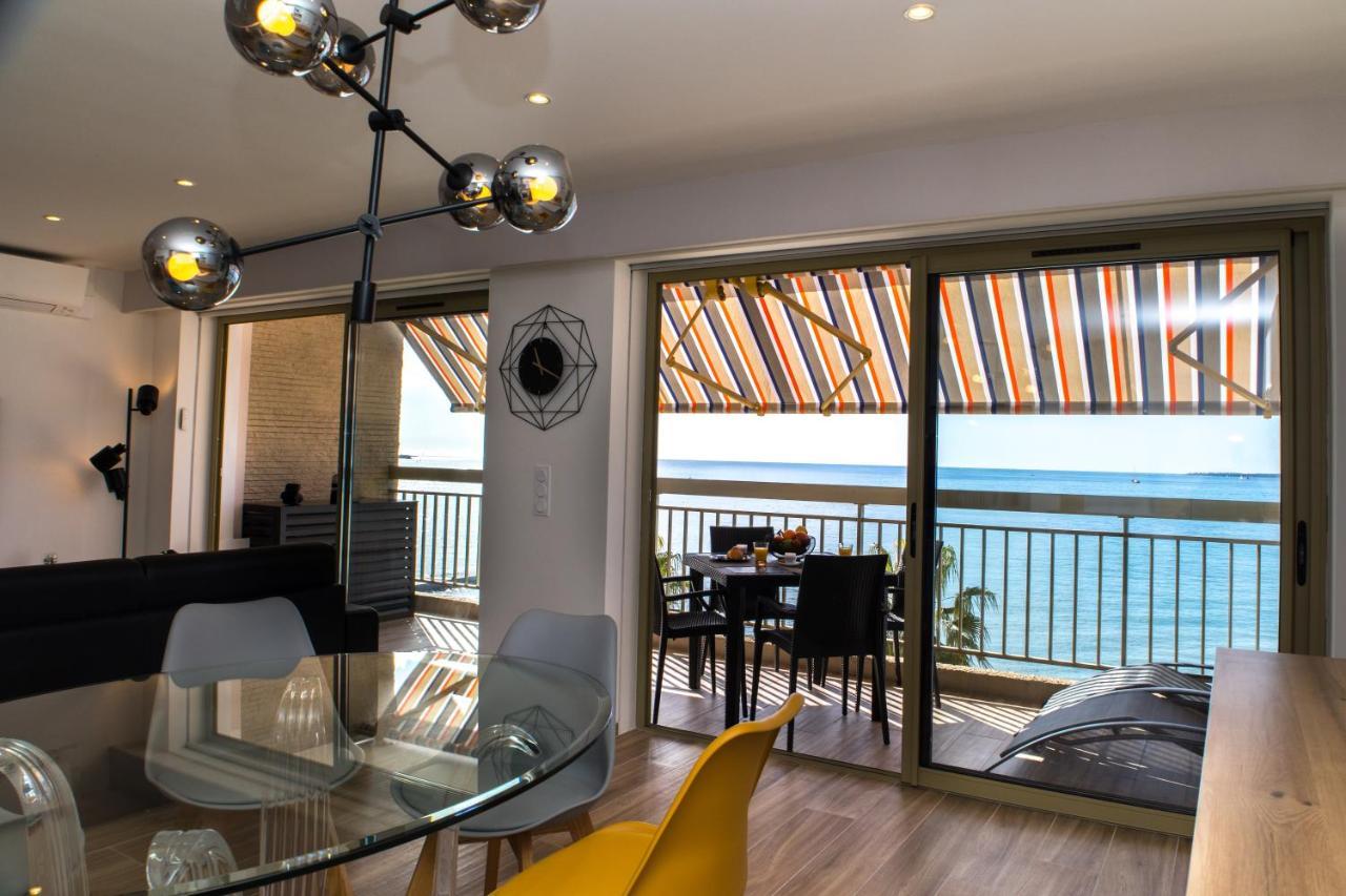 Vue Mer Panoramique, Clim, Balcon Et Plages Antibes Exterior foto