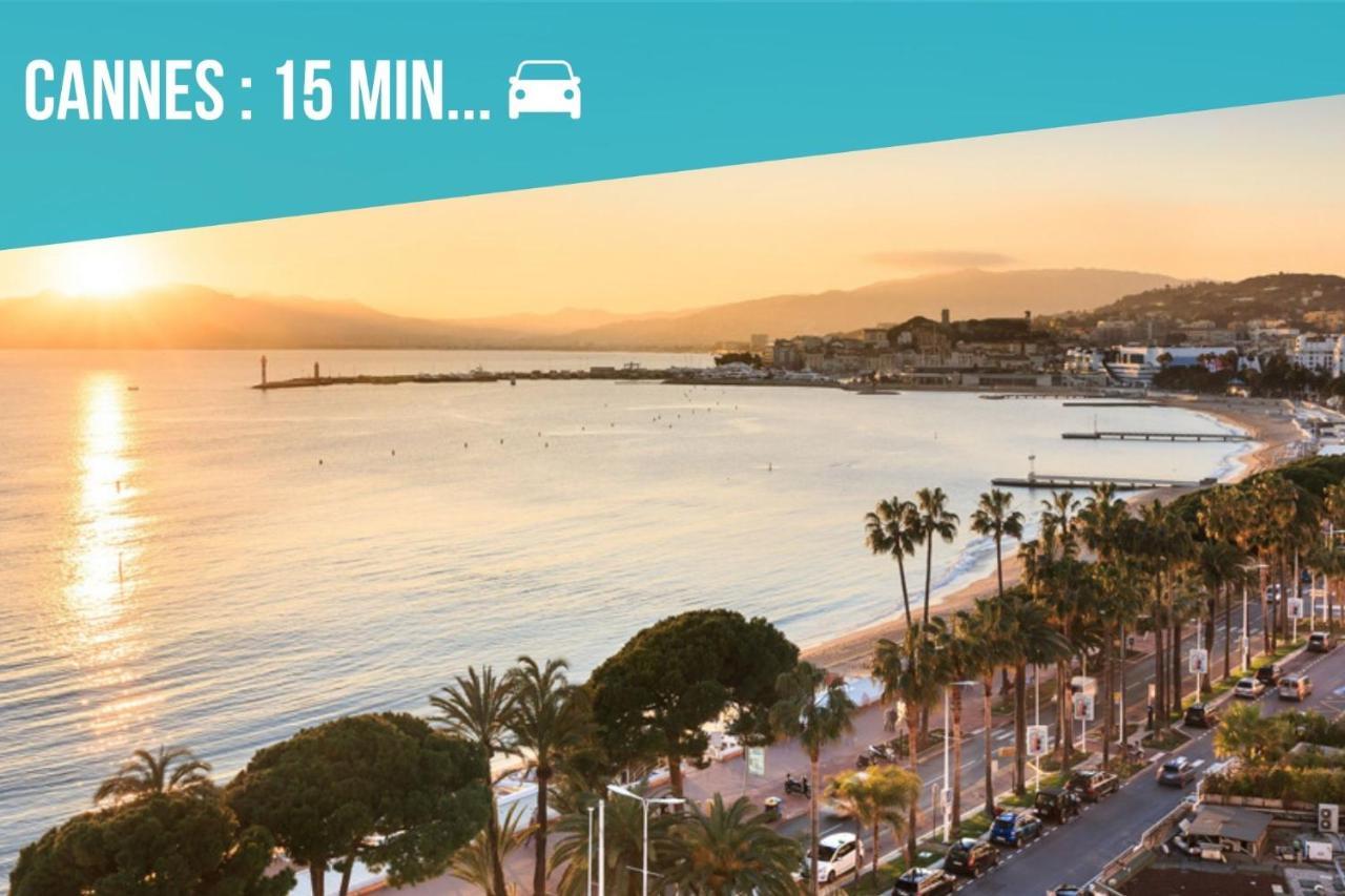 Vue Mer Panoramique, Clim, Balcon Et Plages Antibes Exterior foto
